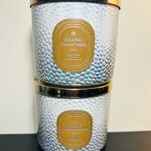 (2) Bath & Body Works Pistachio & Toasted Vanilla 3-Wick Candles NEW